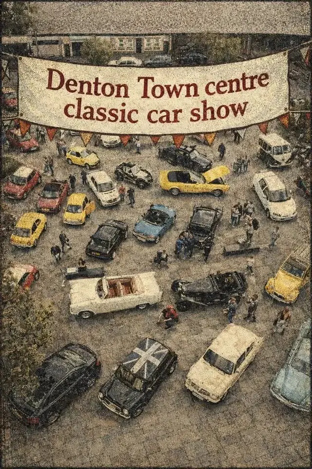 Denton Town centre classic car show
