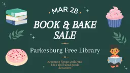 Book & Bake Sale at Parkesburg Free Library