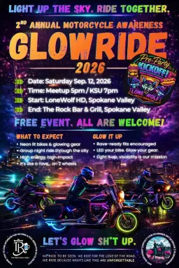 🔥 2nd Annual Motorcycle Awareness GLOW RIDE – 2026 🔥