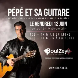 PĂPĂ ET SA GUITARE (+ invitĂ© David Atman) (pour tous/all-ages) au BoulZeye!