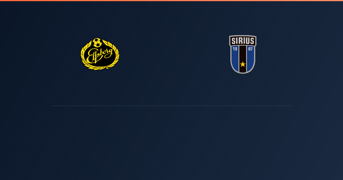 Elfsborg vs Sirius