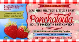 Miss Ponchatoula Pageant - (Baby, Little, Mr., Teen, Miss, Mrs. & Classic Miss)