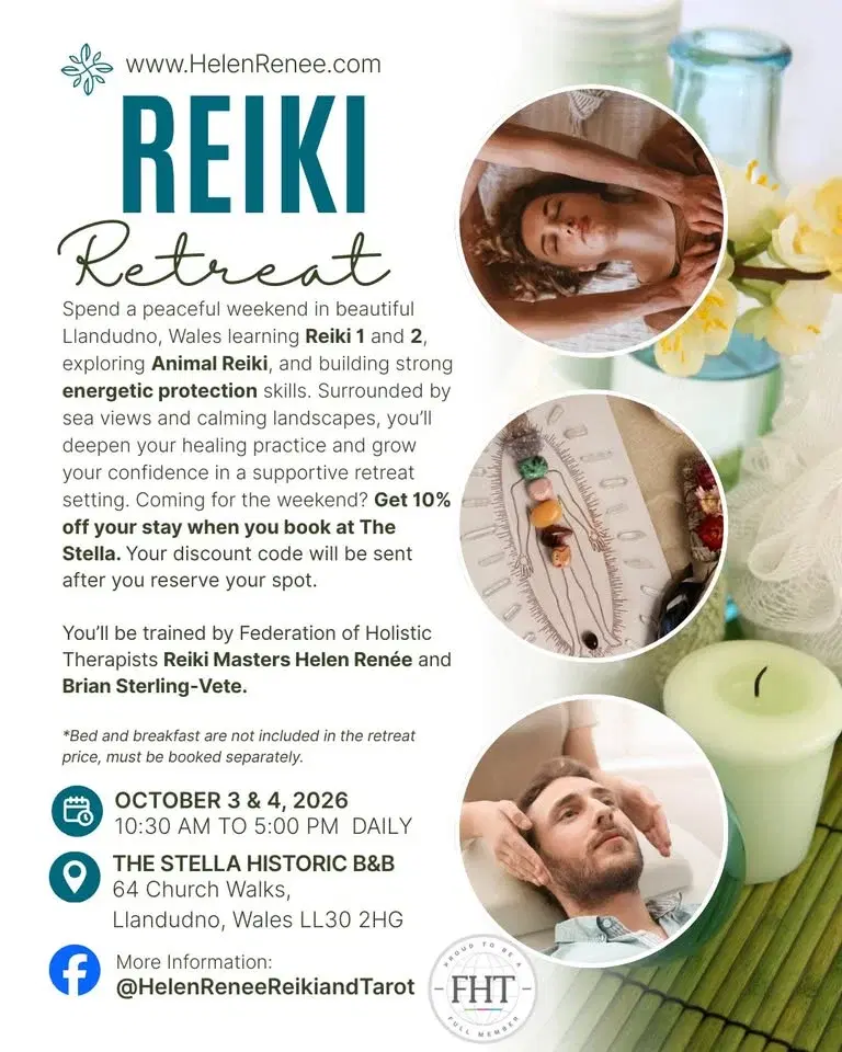 October Reiki Retreat Weekend in Beautiful Llandudno