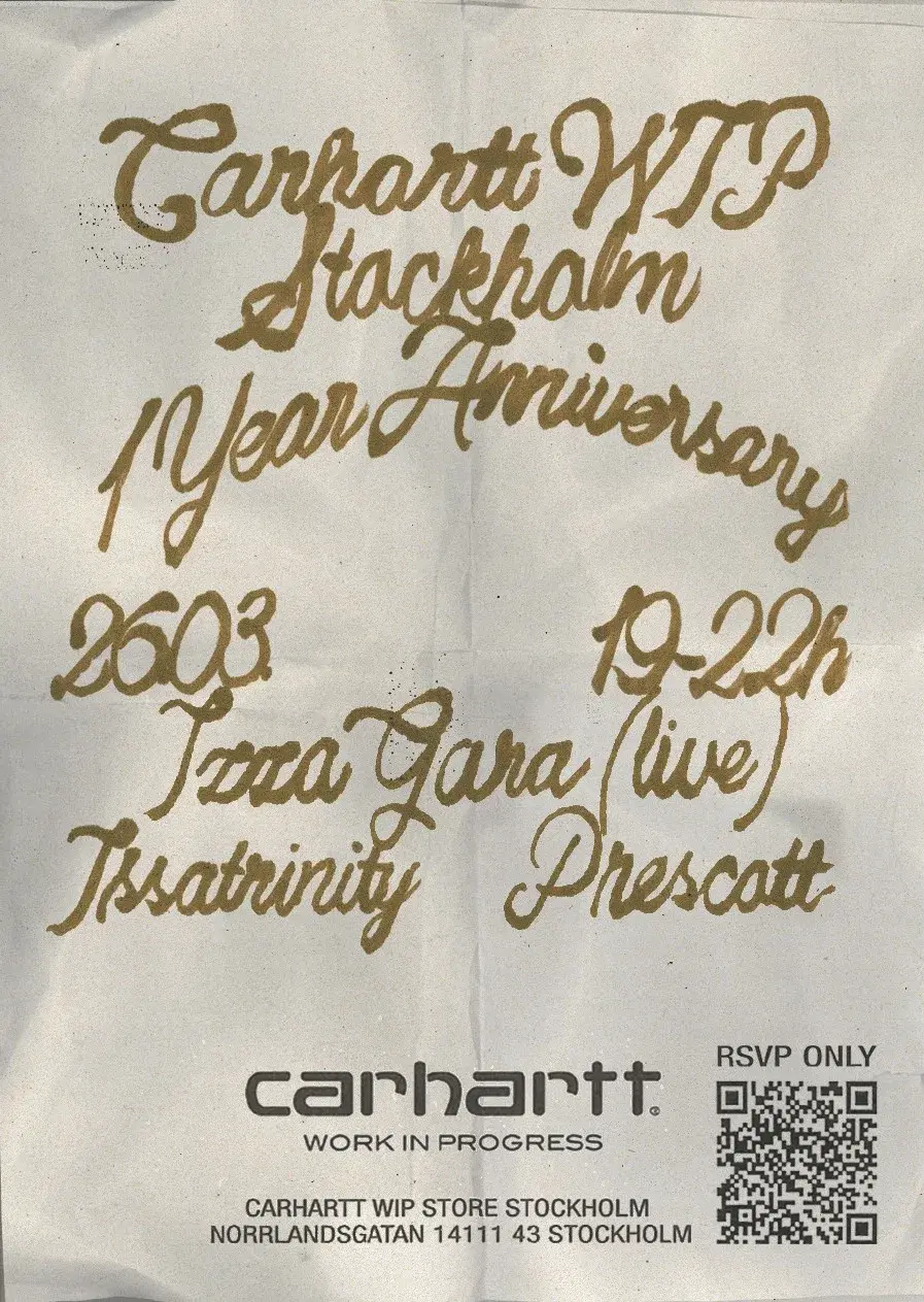 Carhartt WIP Stockholm 1 Year Anniversary