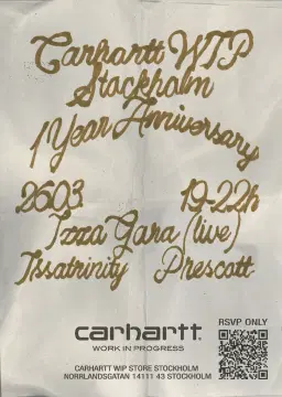Carhartt WIP Stockholm 1 Year Anniversary