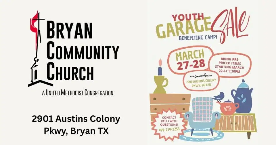 BCC Garage Sale benefiting Youth Summer Camp