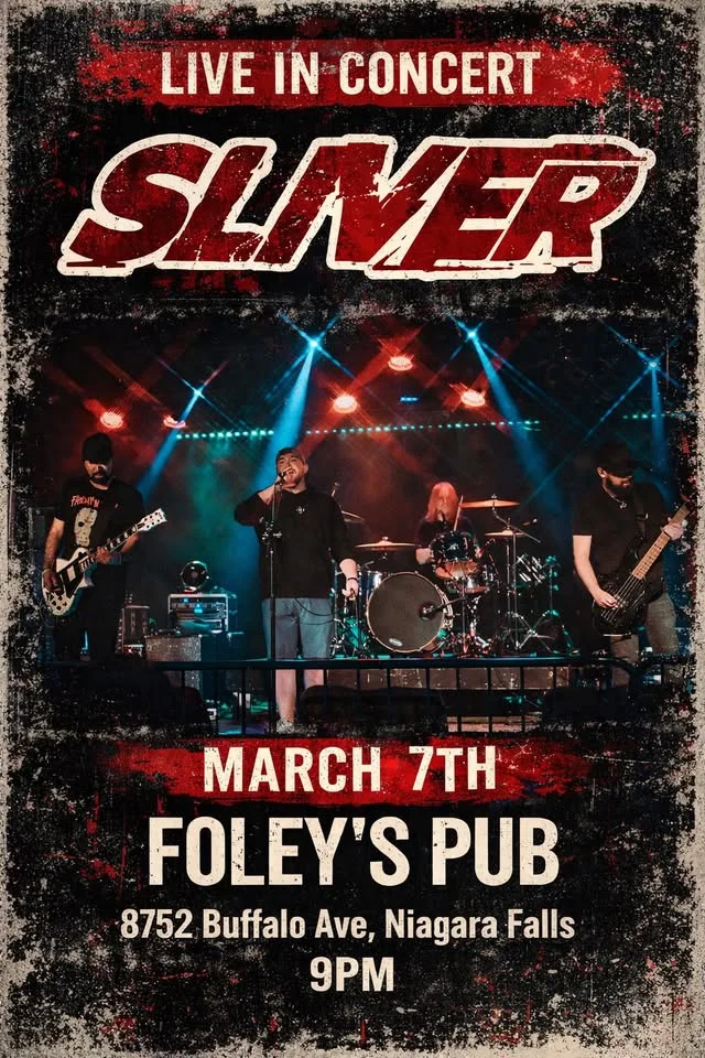 Sliver returns to Foley’s Pub!!