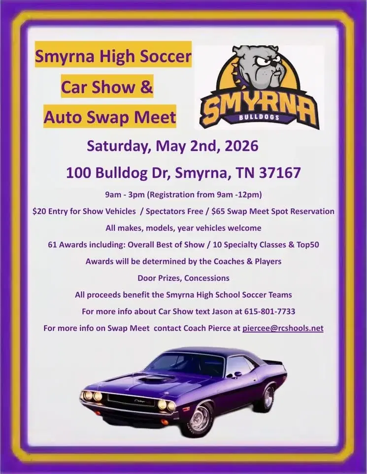 Smyrna Soccer Car Show & Swap Meet