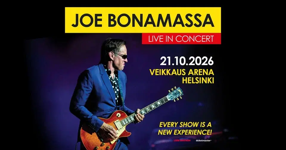 Joe Bonamassa (US), Veikkaus Arena, Helsinki 21.10.2026