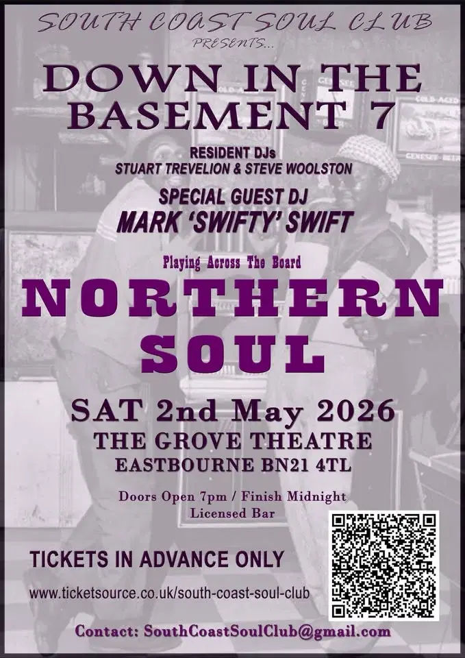 DOWN IN THE BASEMENT 7 - Northern & Rare Soul at The Grove Theatre (Eastbourne)