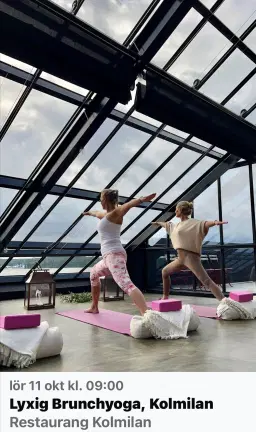 Lyxig Brunchyoga, Kolmilan