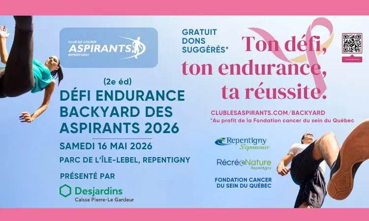Défi endurance Backyard des Aspirants 2026 présenté par la Caisse Desjardins Pierre-Le Gardeur