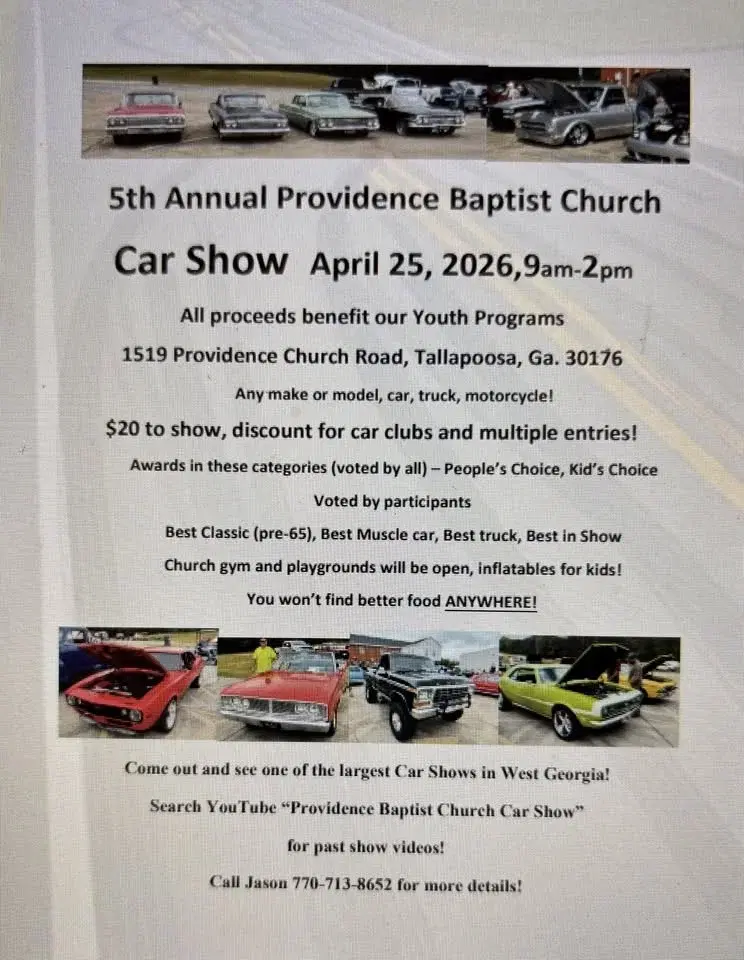 5th Annual Providence Baptist Church Car Show