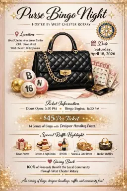 ✨ Designer Purse Bingo Night in West Chester! ✨