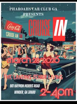 Cruise-in at The Landing Senior living center