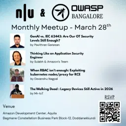Null/OWASP Combined Meet - Bangalore | 28th March 2026