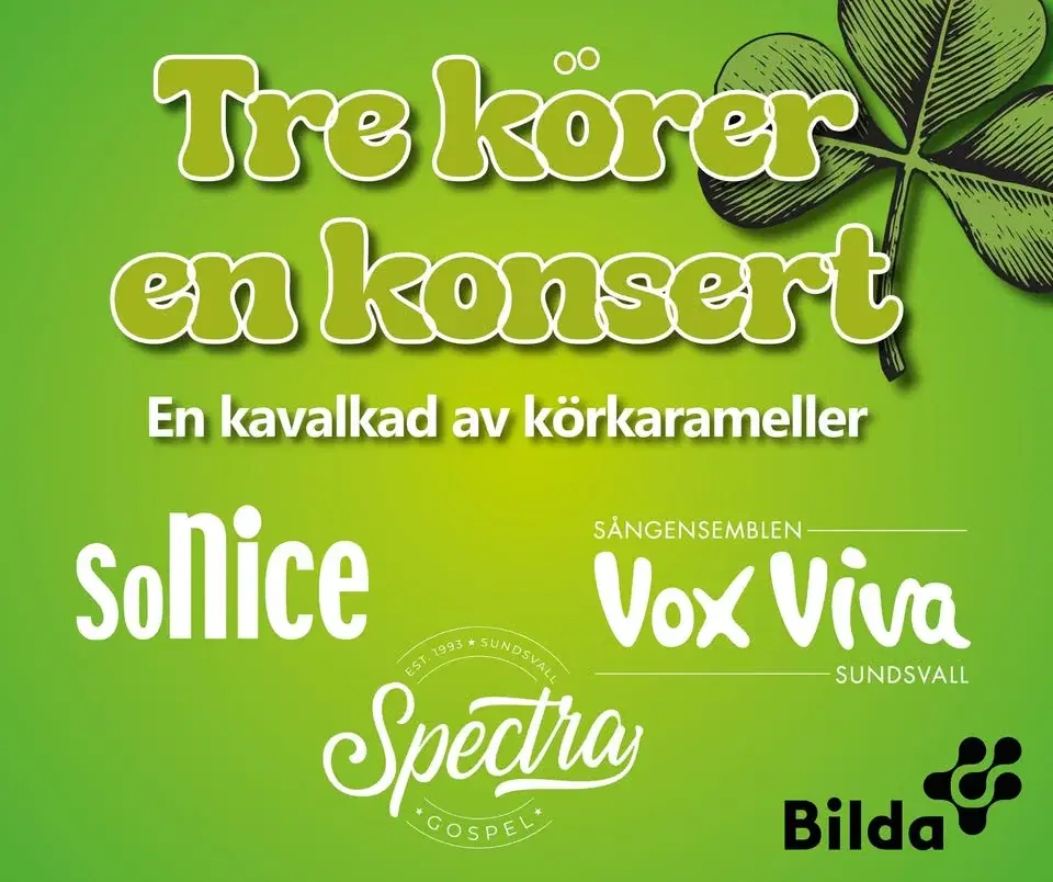 Tre körer, en konsert - med Vox Viva, Spectra Gospel och SoNice