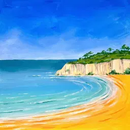 Sip & Paint at Porto Lounge, Fishponds, Bristol - "Dorset Coastline"