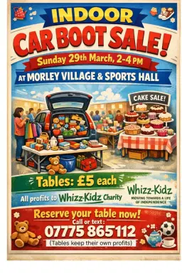 Indoor Car Boot Sale hosted by Innes and Kat