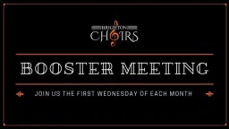 Brighton Choirs Boosters Meeting