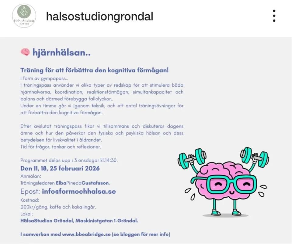 Träning för hjärnhälsan.