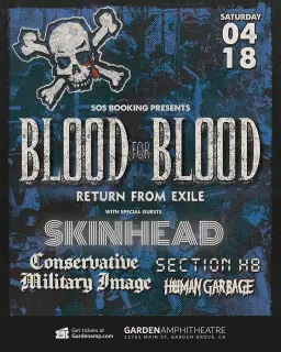 Blood for Blood, Skinhead, Conservative Military Image, Section H8, Human Garbage