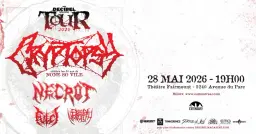 The Decibel Magazine Tour 2026: Cryptopsy + Necrot + Fulci + Blood Monolith | Montréal