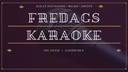 Fredags karaoke - Azalee Malmö