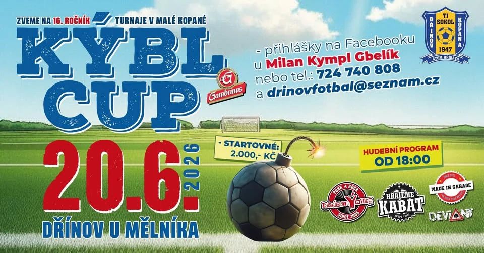 KÝBL CUP 2026 / DŘÍNOV / TURNAJ V MALÉ KOPANÉ