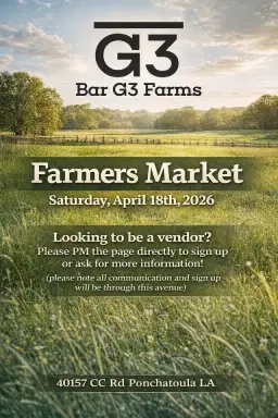 Bar G3 Spring Farmers Market