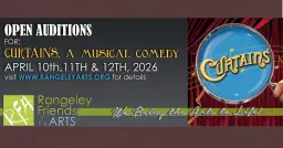 OPEN AUDITIONS for CURTAINS, a musical comedy