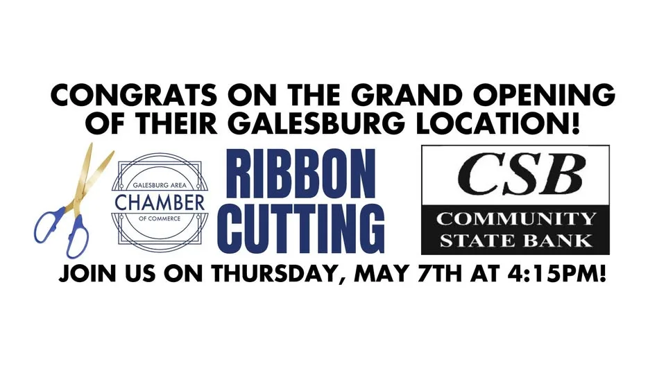 Chamber Ribbon Cutting at Community State Bank Galesburg