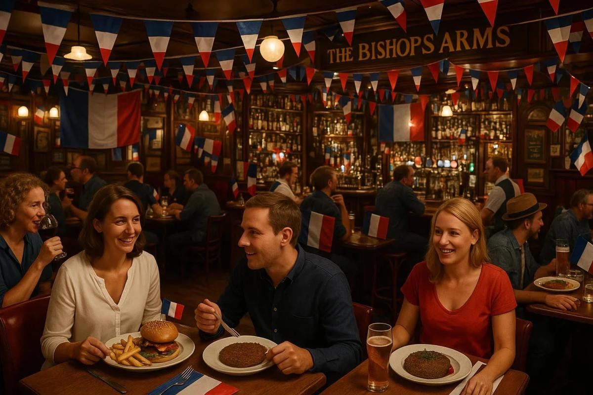 Frankrikes nationaldag pĂ„ The Bishops Arms! đ«đ·đ„ł