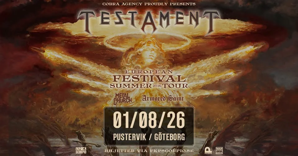 Testament + Suport: Metal Church + Armored Saint | Göteborg