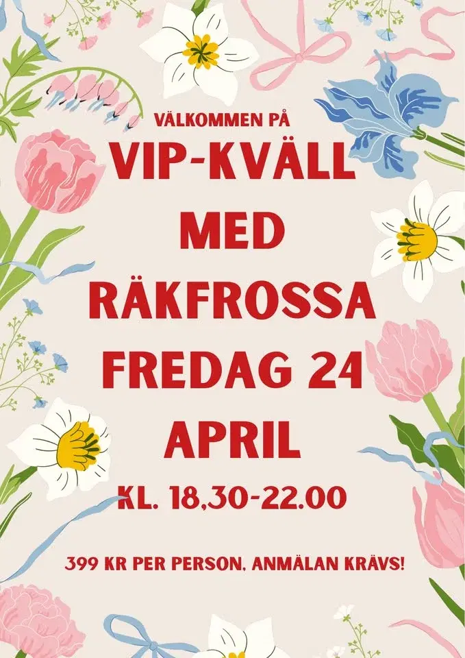 VIP-kväll med räkfrossa och goda tillbehör