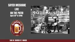 LIVE music on the patio w/ Sayer McShane