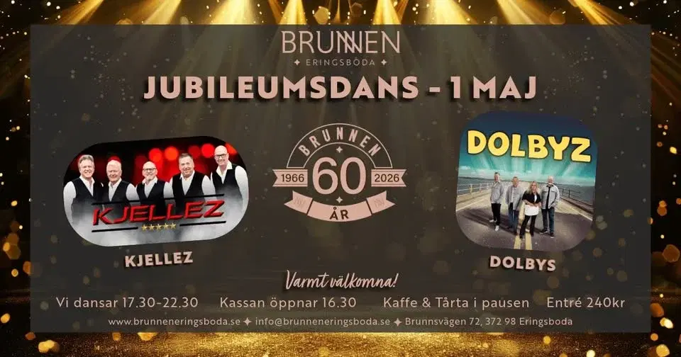 Jubileumsdans 1 Maj med KJELLEZ & DOLBYS