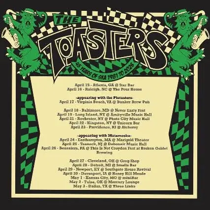 The Toasters 45 Years of Ska wsg The Write Ups and Wipeout