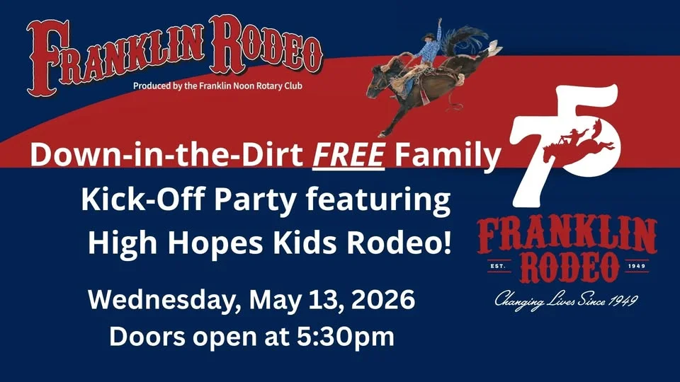 Franklin Rodeo - FREE Down-in-the-Dirt Family Kick-Off Party