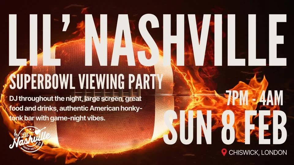 Lil' Nashville - Super Bowl Viewing Party with Big Screens, Live Music, DJ & Authentic American Food