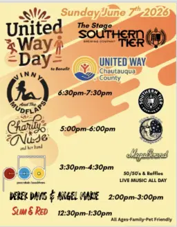 United Way Day at Stage Southern Tier Brewing, Lakewood, NY ALL DAY!