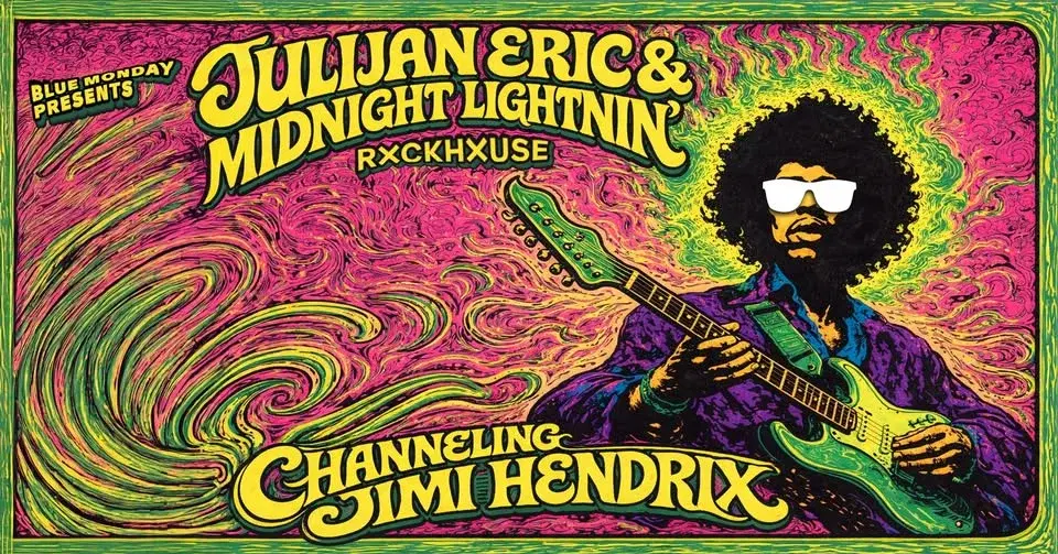 JULIJAN ERIC & MIDNIGHT LIGHTNIN' channeling JIMI HENDRIX • Blue Monday • Rockhouse Salzburg