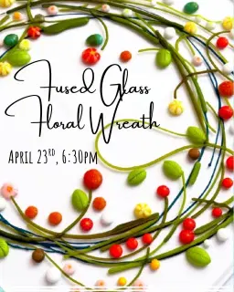 Fused Glass Floral Wreath