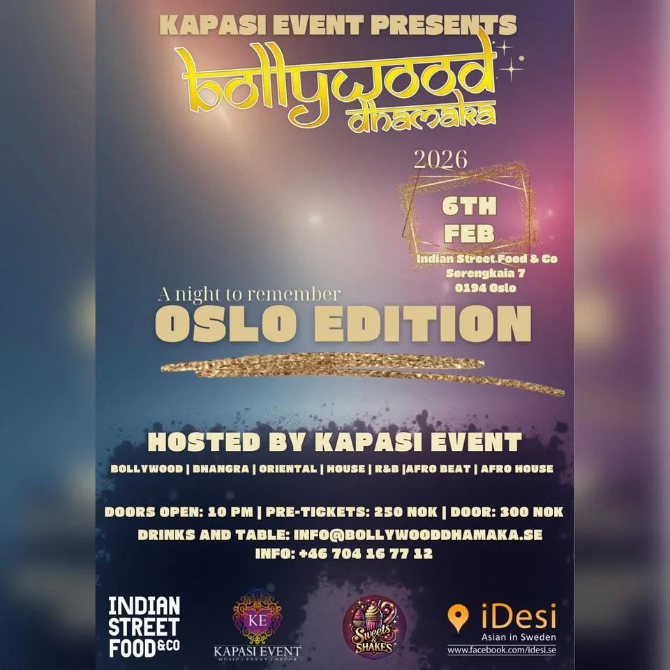 Bollywood Dhamaka I Oslo Edition I 6th Feb 2026