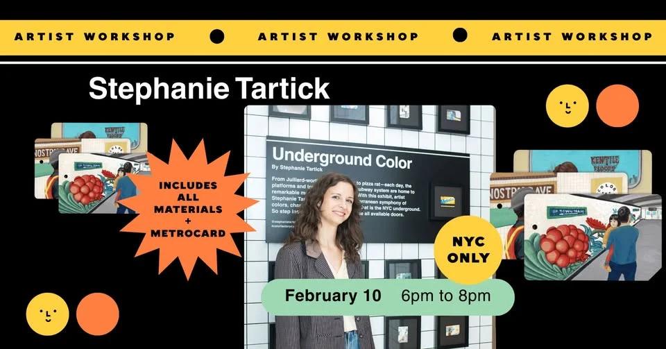 🚇🎨 Artist Workshop: Paint a MetroCard with Stephanie Tartick at Color Factory