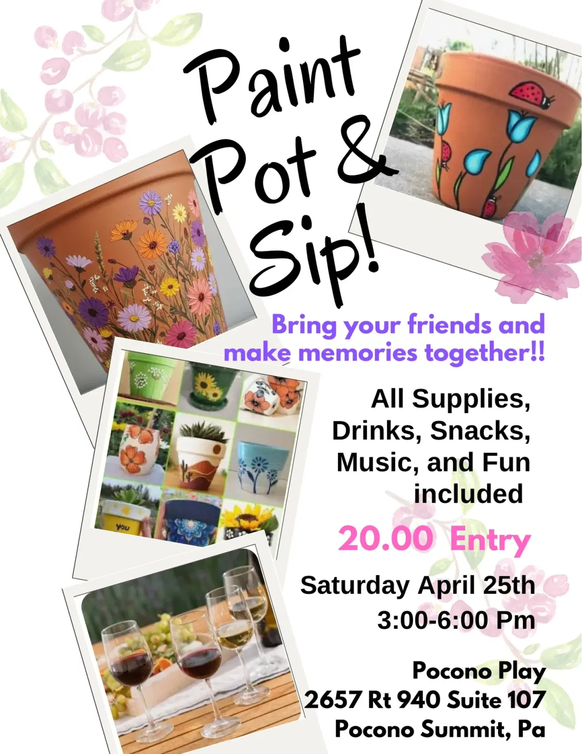 Adult Paint- A -Pot at Pocono Play!