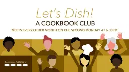 Let's Dish: A Cookbook Club