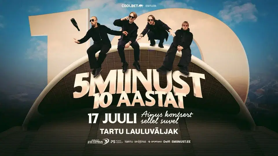 5MIINUST 10 AASTAT - Tartu lauluväljak - WRC Delfi Rally Estonia ametlik kontsert