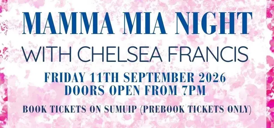 Mia Night with Chelsea Francis - Friday 11th September