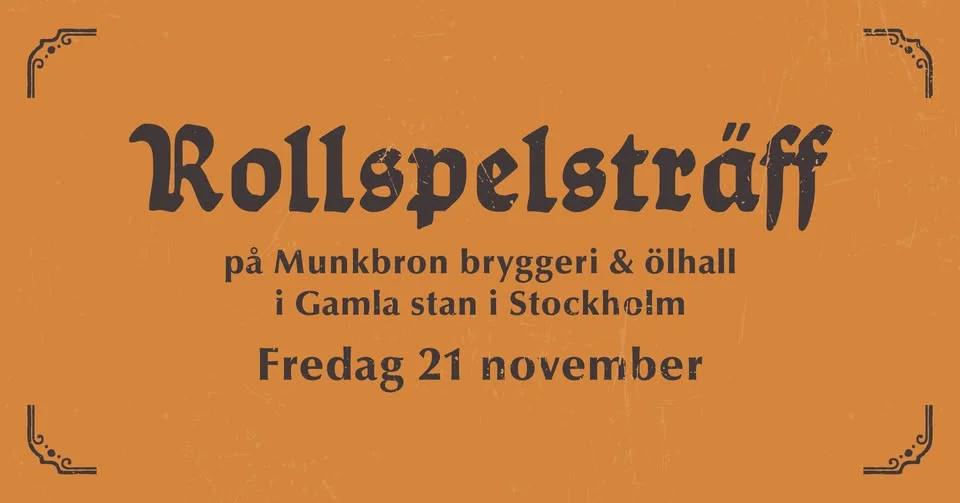 Rollspelsträff i Stockholm